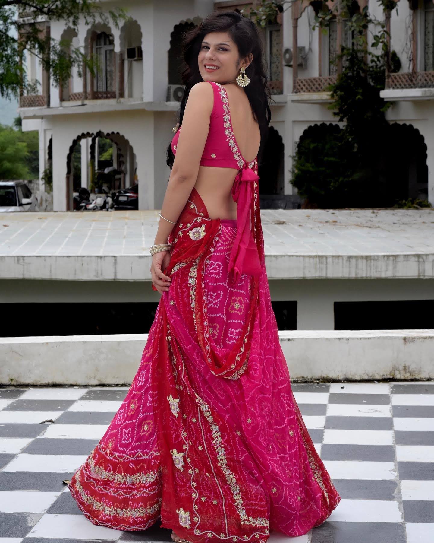 Bandhej Lehenga Set