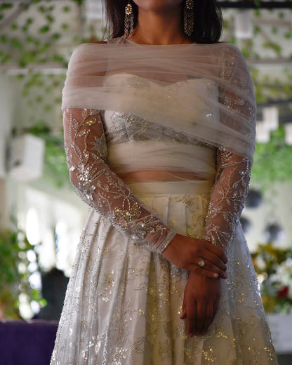 Ivory White Lehenga