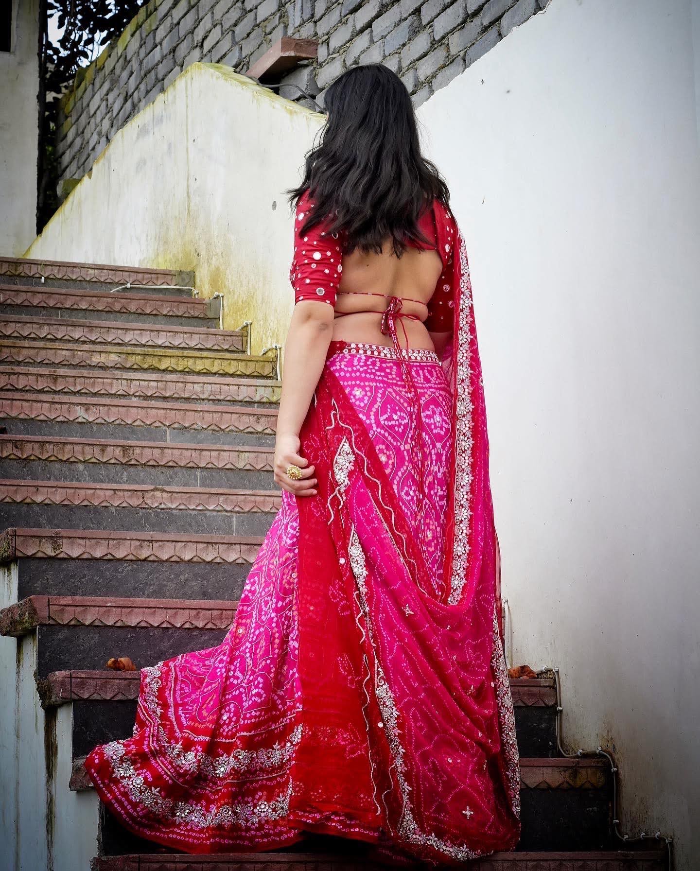 Bandhej Lehenga Set