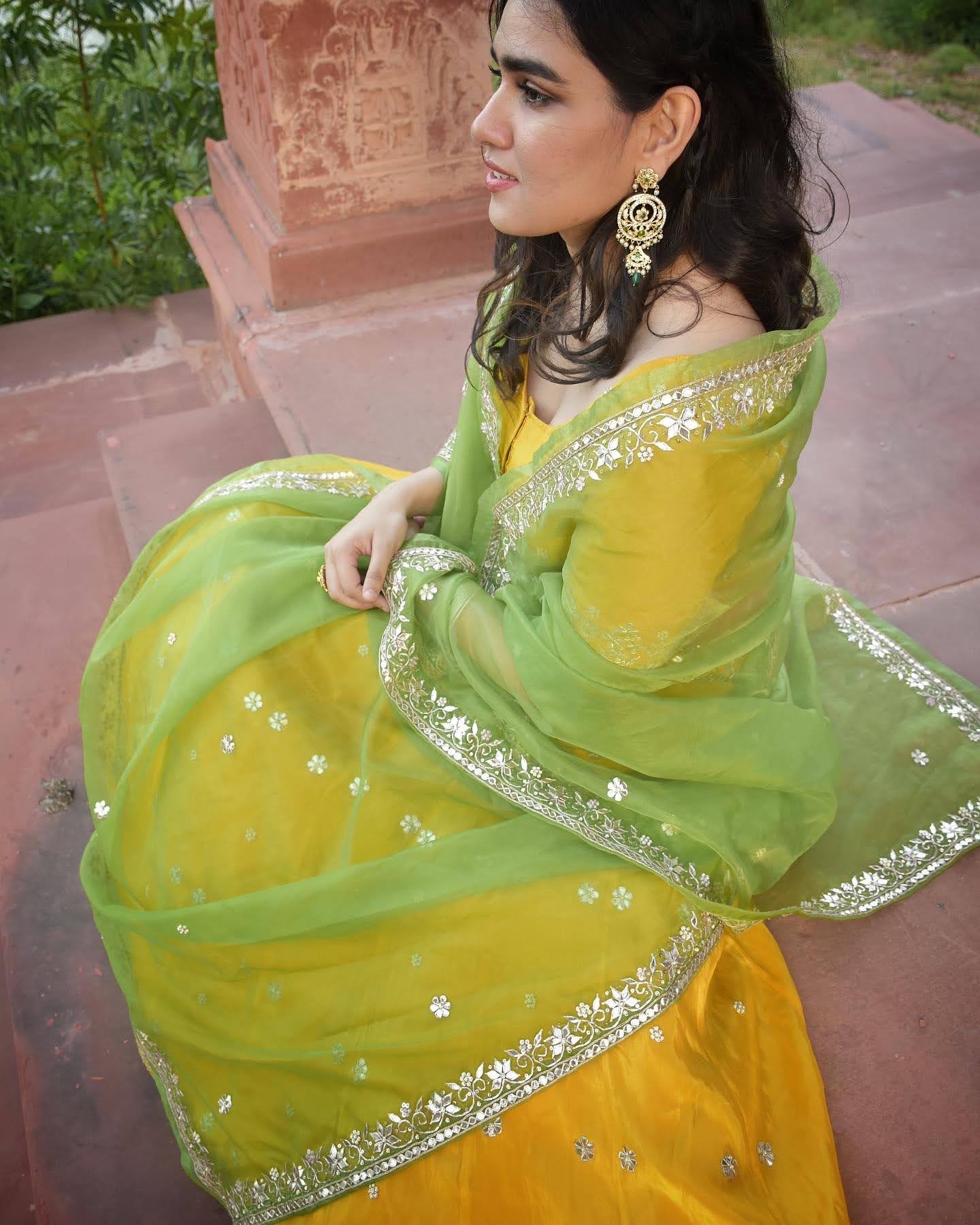 Sunshine Yellow Silk Lehenga set