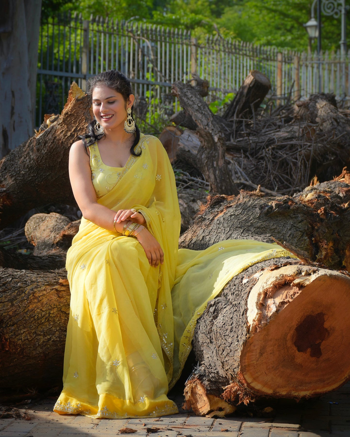 Sunflower Yellow Saree