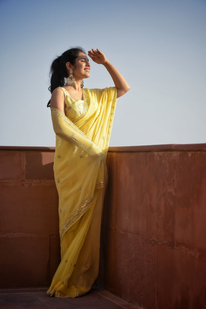 Sunflower Yellow Saree