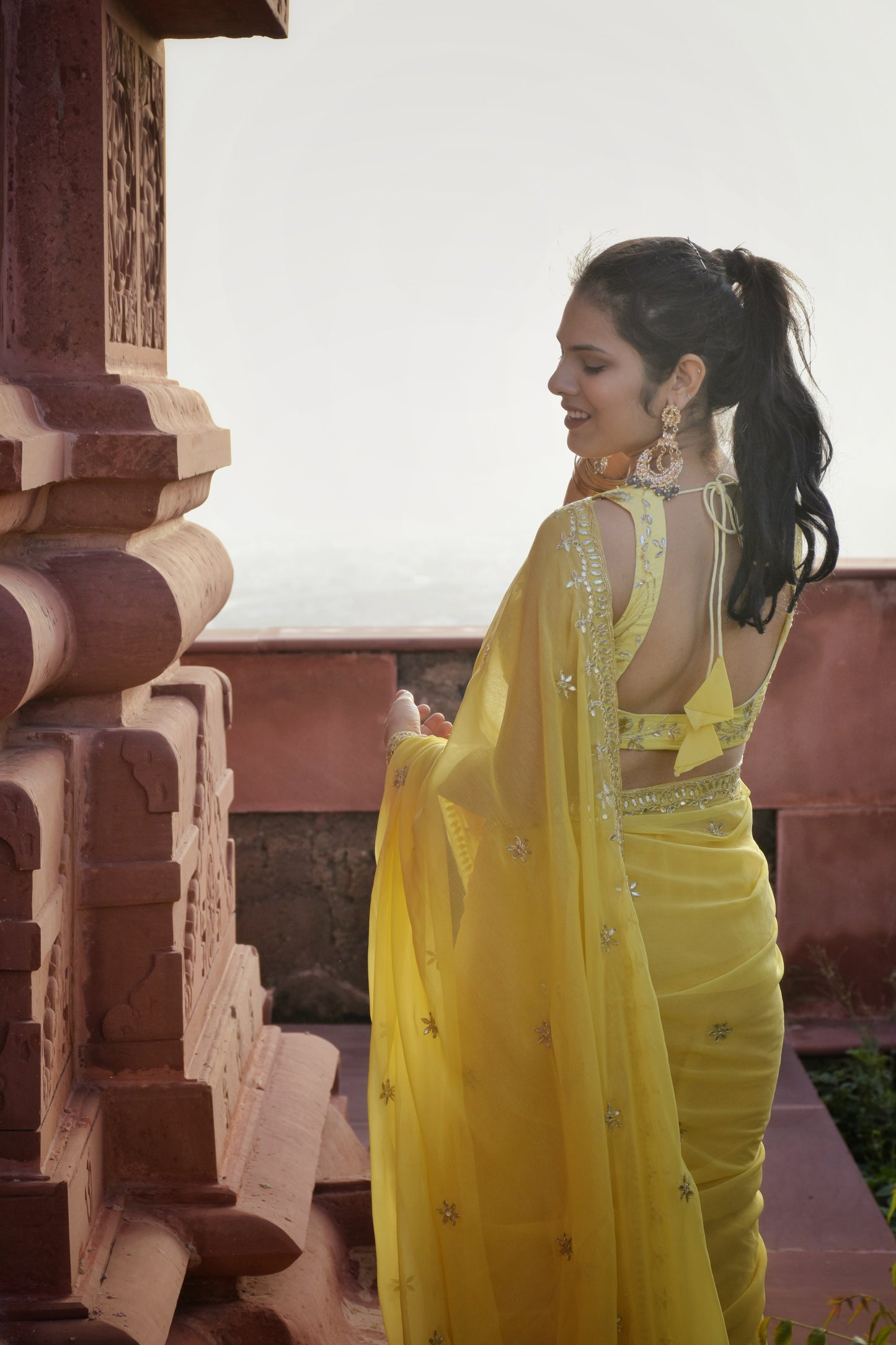 Sunflower Yellow Saree