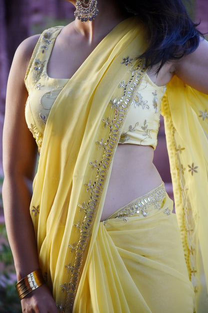 Sunflower Yellow Saree