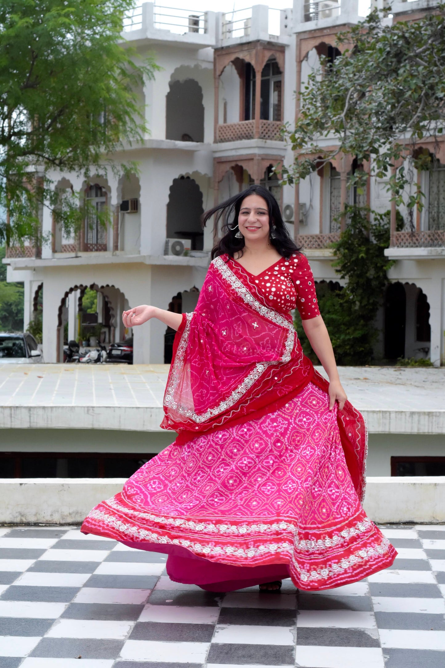 Bandhej Lehenga Set