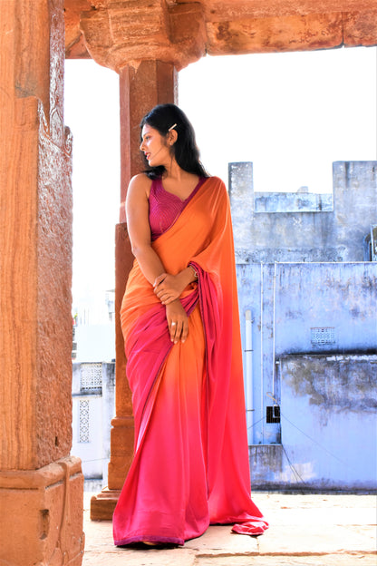 Tangerine Dream Saree