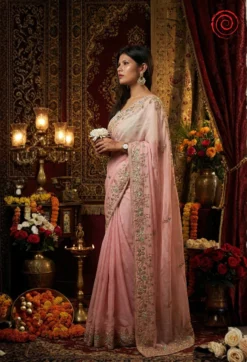 Blush Mint Saree (2)