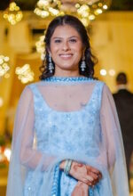 Blue Blossom Anarkali