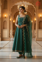 Sattva Green Anarkali Set