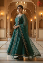 Sattva Green Anarkali Set