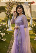 Lilac Bloom Saree
