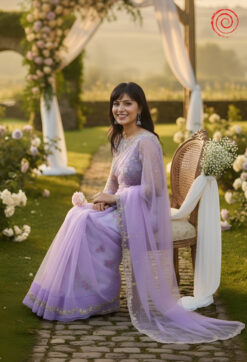 Lilac Bloom Saree house of sivana 01 (221)