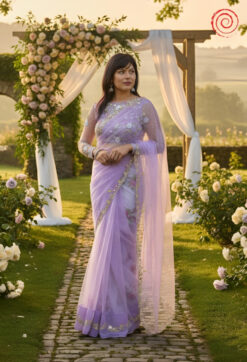 Lilac Bloom Saree house of sivana 01 (222)