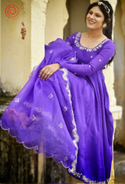 Sattva Violet Anarkali Set house of sivana 01 (23)