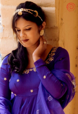 Sattva Violet Anarkali Set