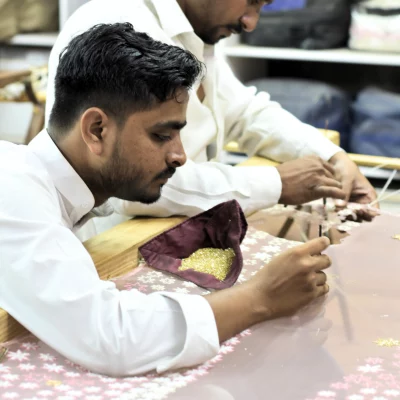Master artisan creating House of Sivana pieces